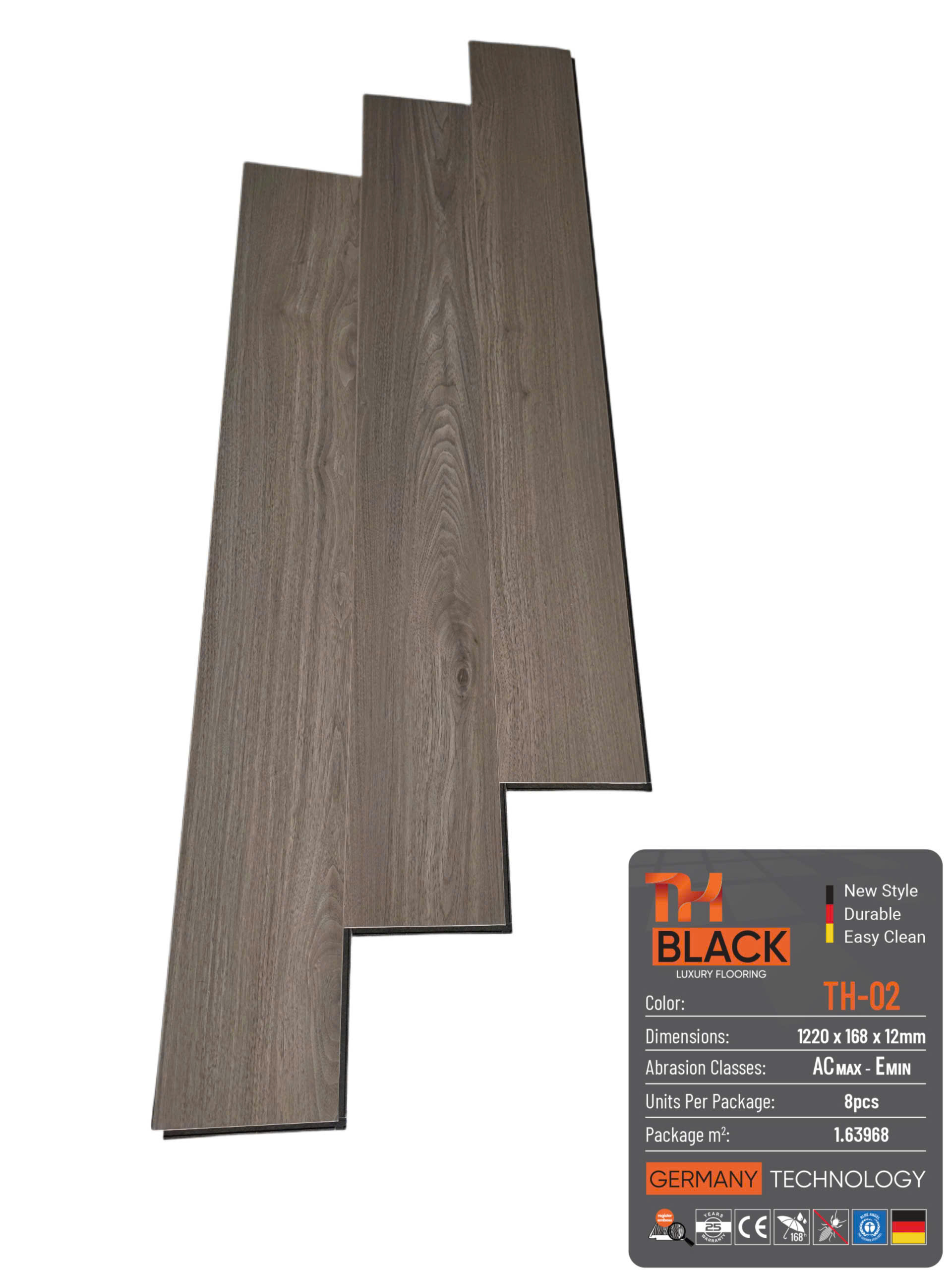 Sàn gỗ cốt đen TH Black TH-02