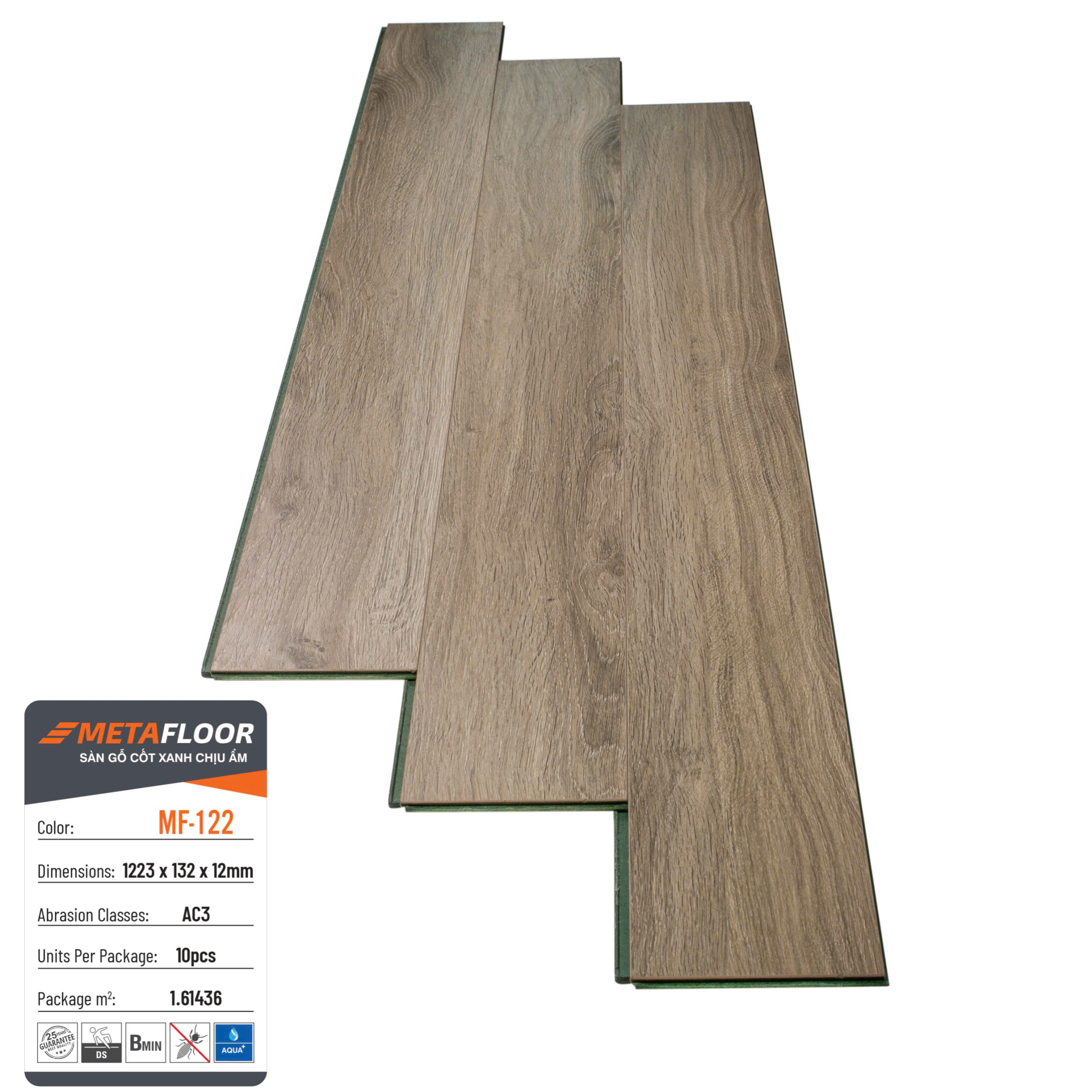 Sàn gỗ cốt xanh chịu ẩm Meta Floor MF-122