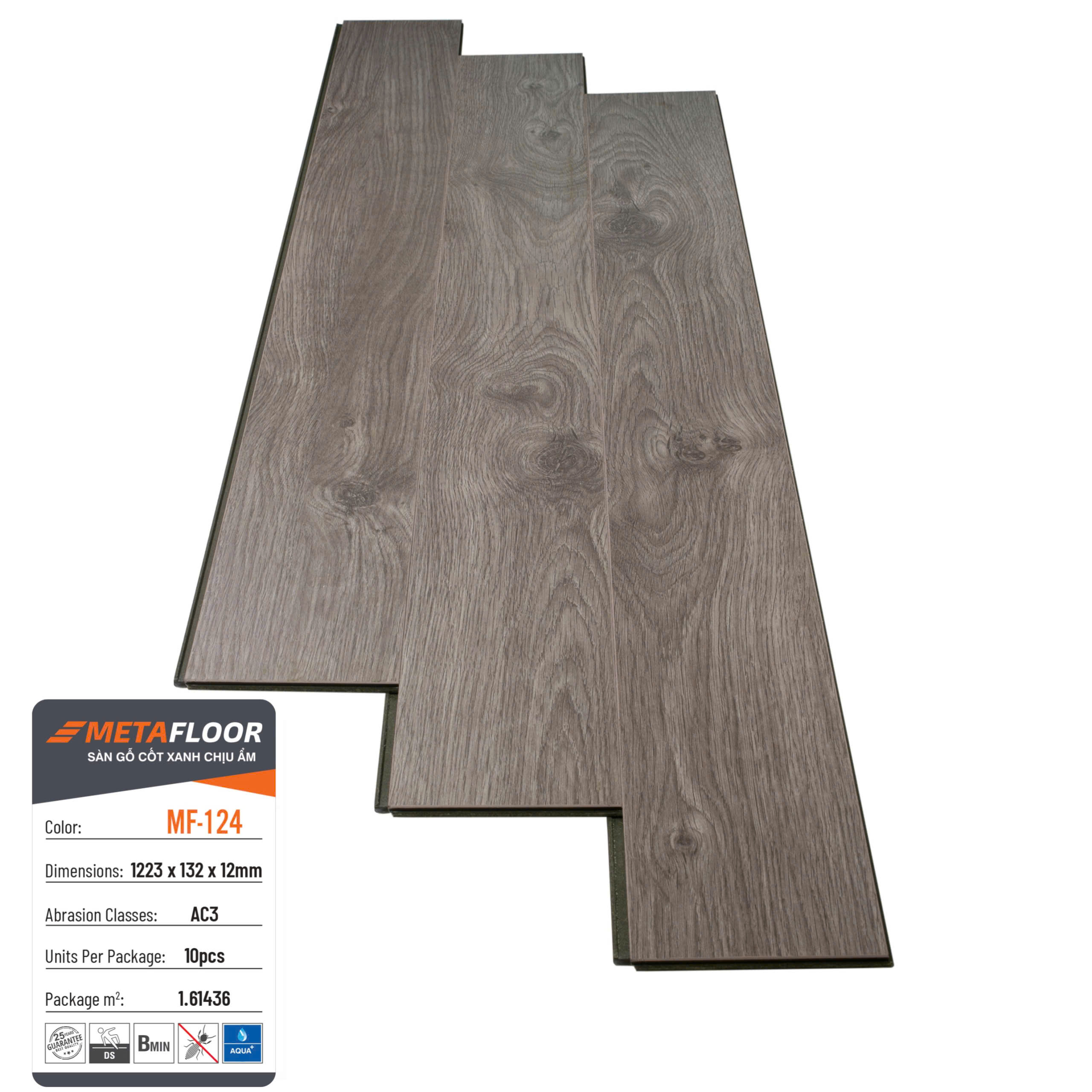 Sàn gỗ cốt xanh chịu ẩm Meta Floor MF-124