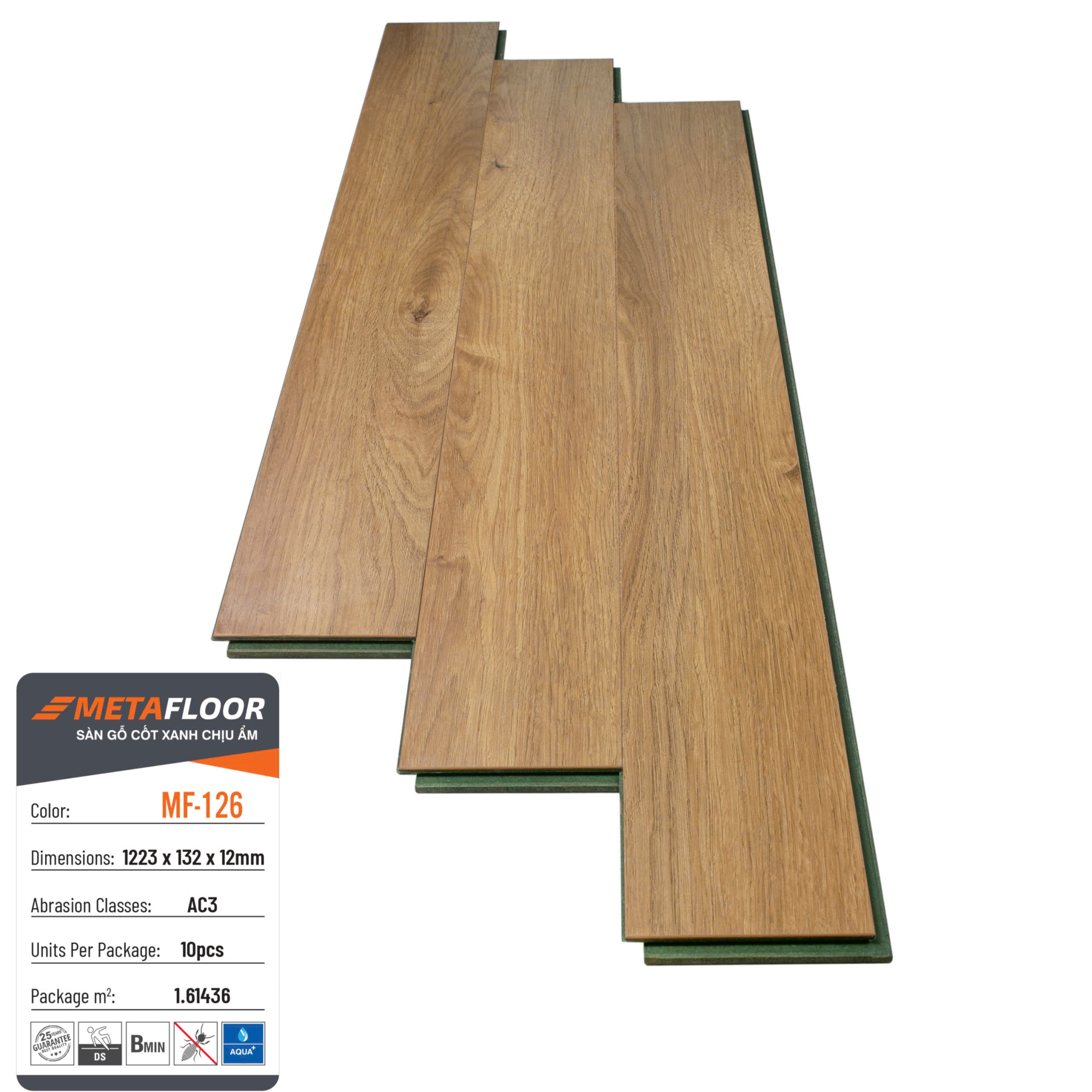 Sàn gỗ cốt xanh chịu ẩm Meta Floor MF-126