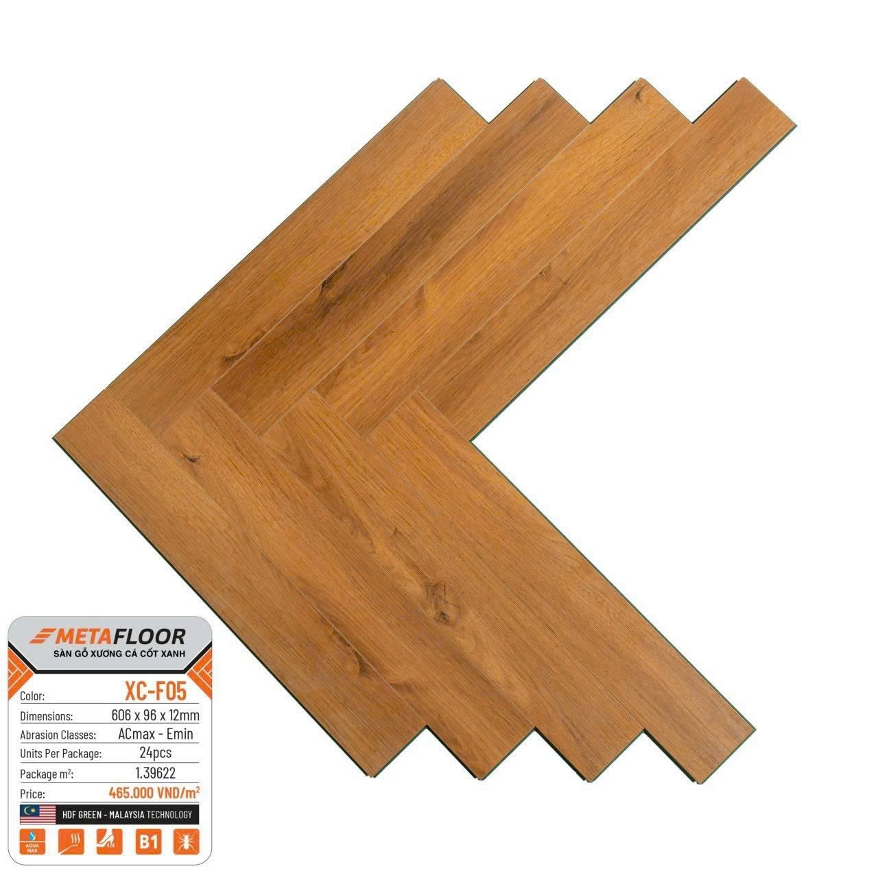 Sàn gỗ xương cá cốt xanh XC-F05