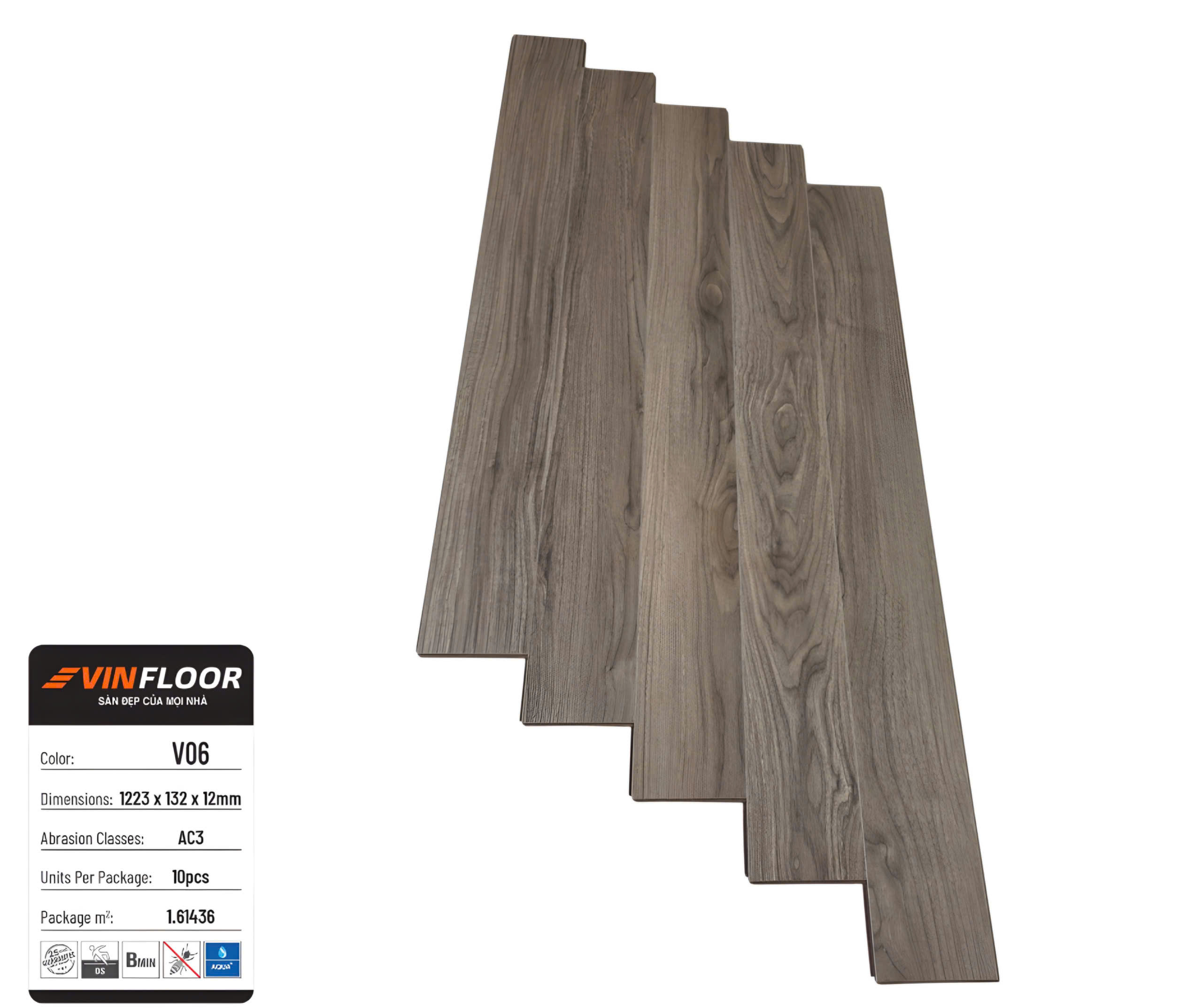 Sàn gỗ cốt nâu VinFloor V06